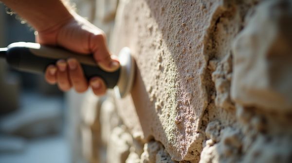 Mur abîmé, enduit, ponçage : le b.a.-ba d'une belle finition